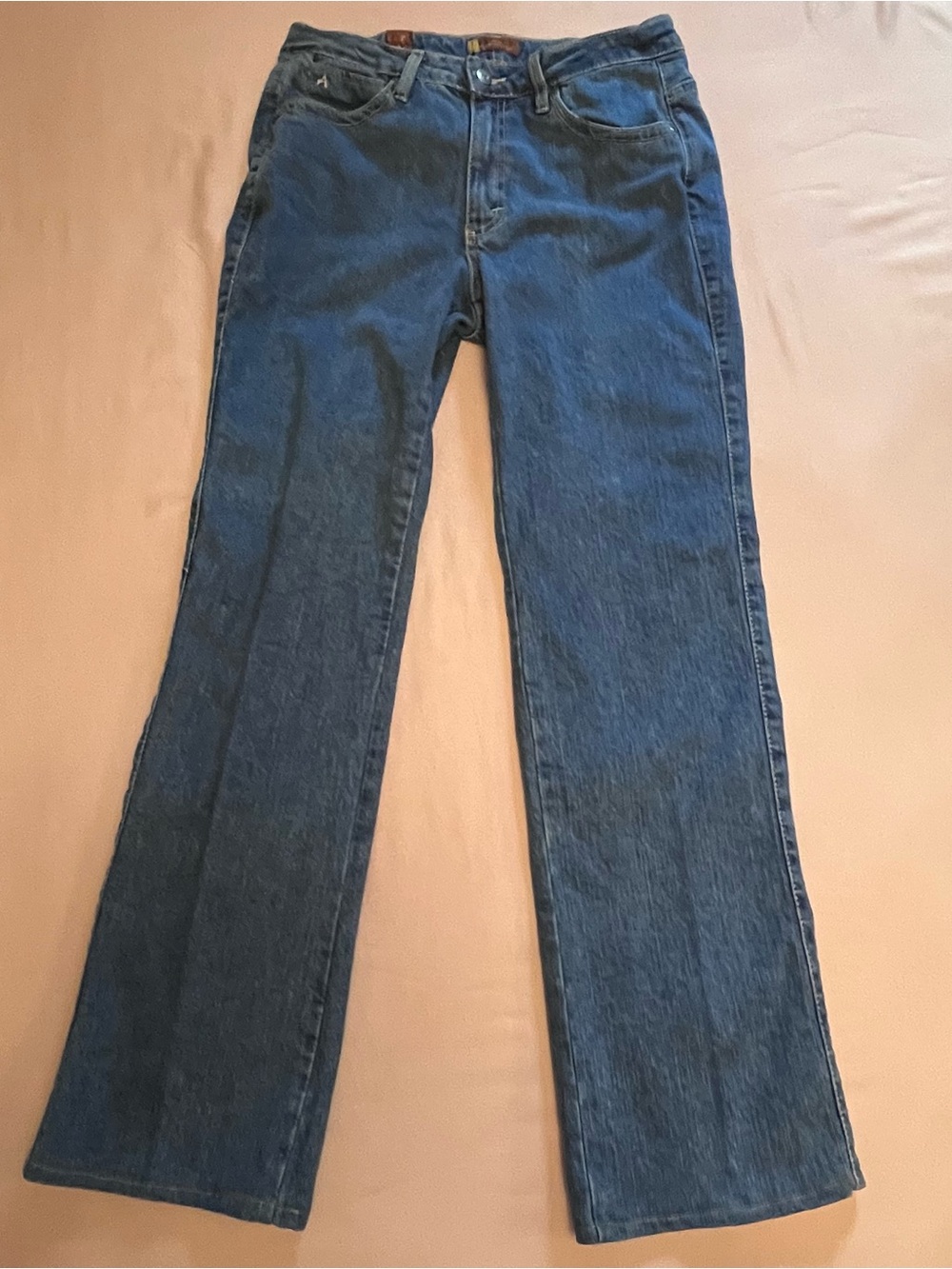 Aura From the Women at Wrangler Woman’s Regular Rise Blue Bootcut Jeans